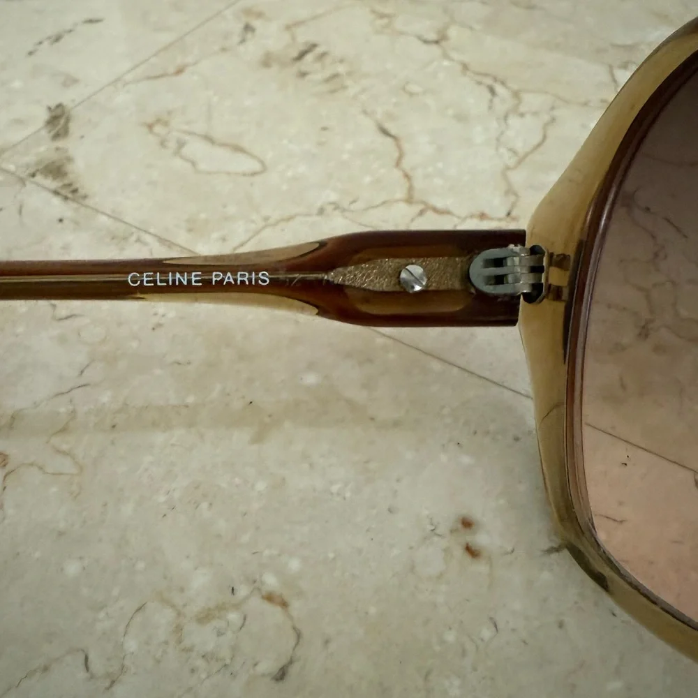 Celine Vintage Chic Oversized Sunglasses - Brown and Gold - Picture 6 of 7